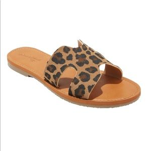 {SOLD} Jenny Leopard Slide Sandals